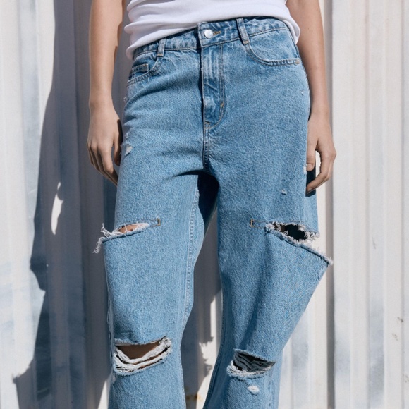 Zara 1975 grunge distressed jeans - Picture 2 of 9